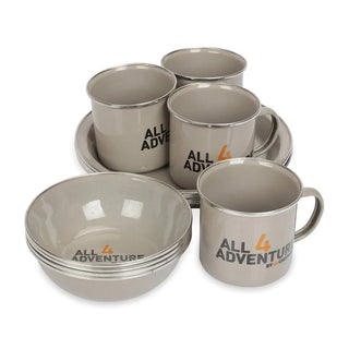 Ensemble de vaisselle (12 pièces) CAMPBOSS - All 4 Adventure sur Xperts4x4 Accessoires 4x4 Off-Road