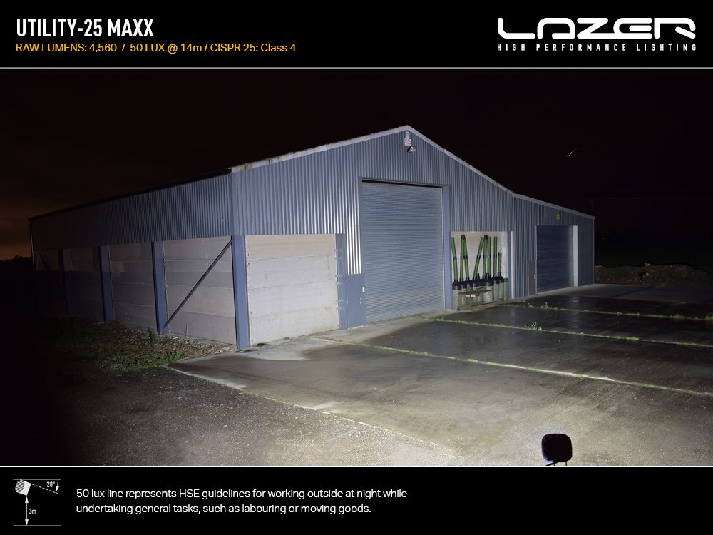 LAZER LAMPS Utility-25 MAXX — Phare de Travail LED 4560 lm - BYD Shark 2024+