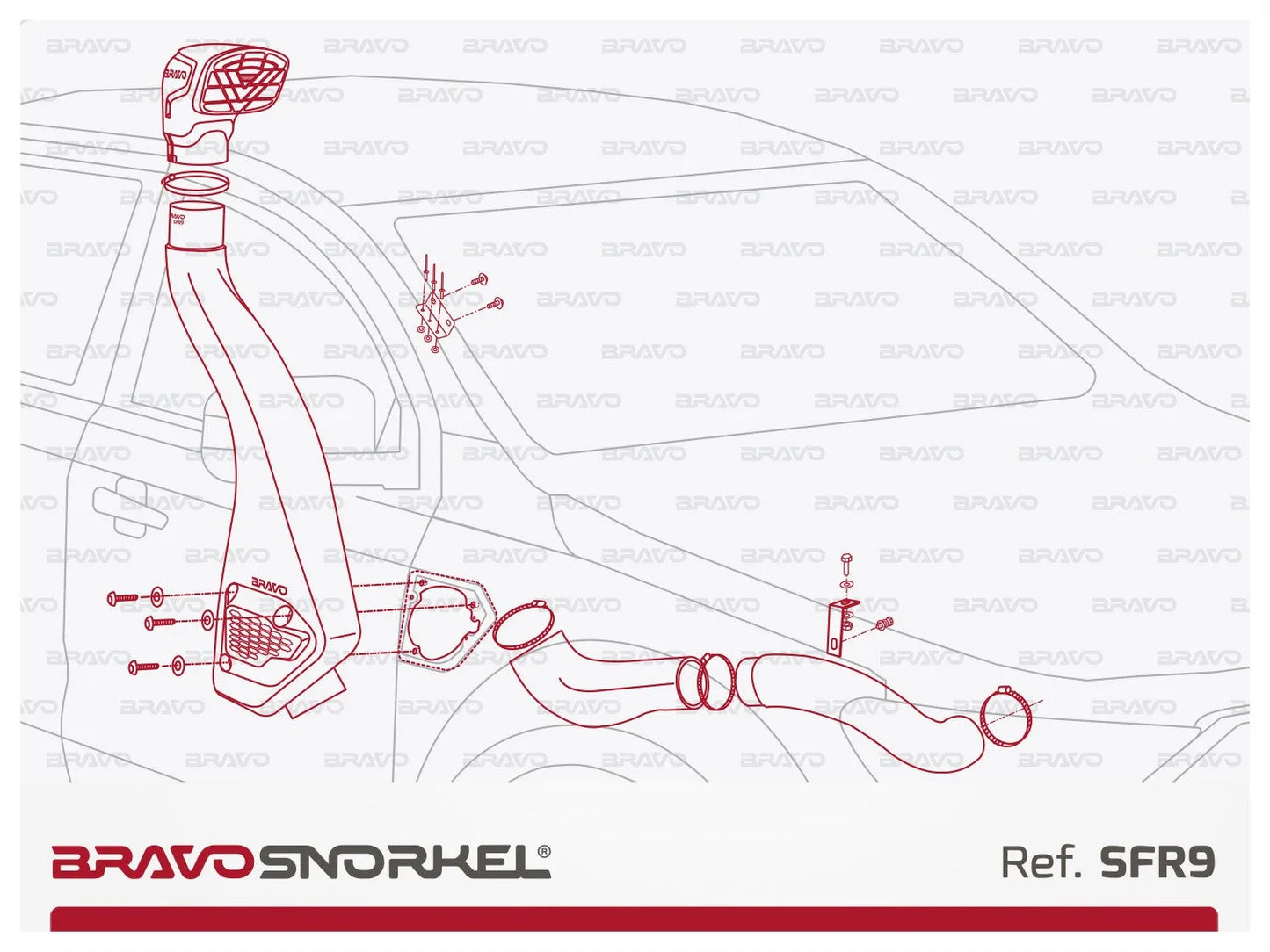 Snorkel Bravo 4x4 - Ford Ranger 2012-2022 - Ford Ranger 2012-2022