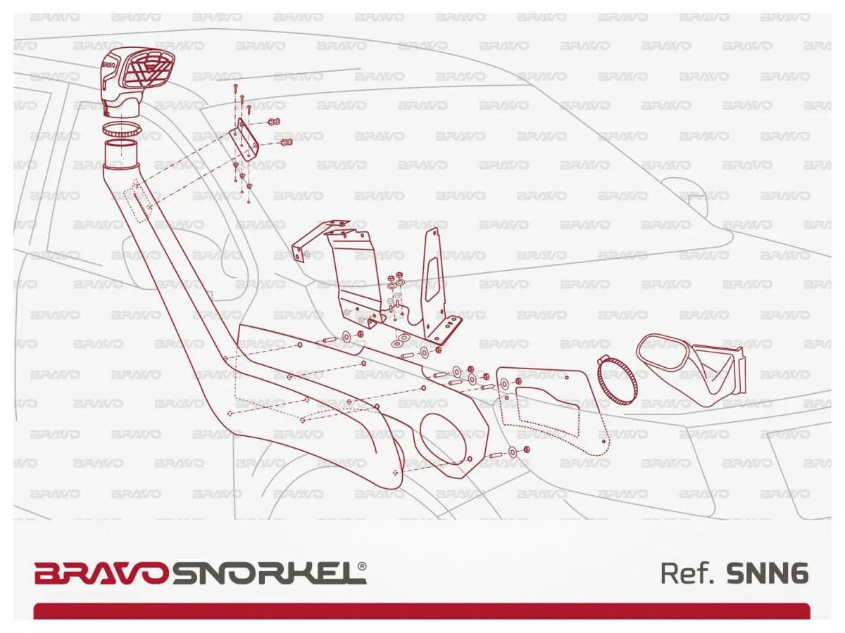 Snorkel Bravo 4x4 - Nissan Navara D23 NP300 2015+ - Nissan Navara D23