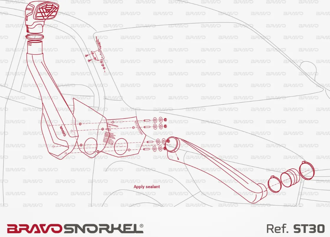 Snorkel Bravo 4x4 - Toyota Hilux Revo 2015+ sur Xperts4x4 Accessoires 4x4 Off-Road