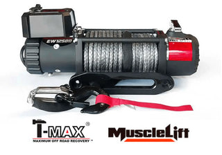 Treuil T-MAX Muscle Fit MW12500  5665 Kg  12V  Cable Synthétique/Plasma sur Xperts4x4 Accessoires 4x4 Off-Road