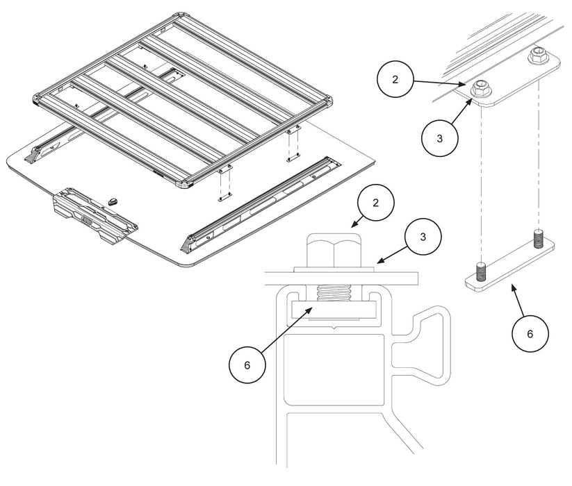 Kit de Montage Hardlid ARB | pour installer Plateforme BASERACK 10058244 ARB