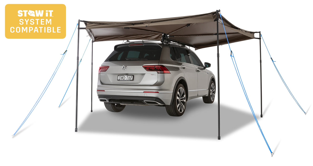 Auvent circulaire 270° RHINORACK Batwing Compact 2m (version droite) - avec fixations STOW IT 33117 Rhino Rack