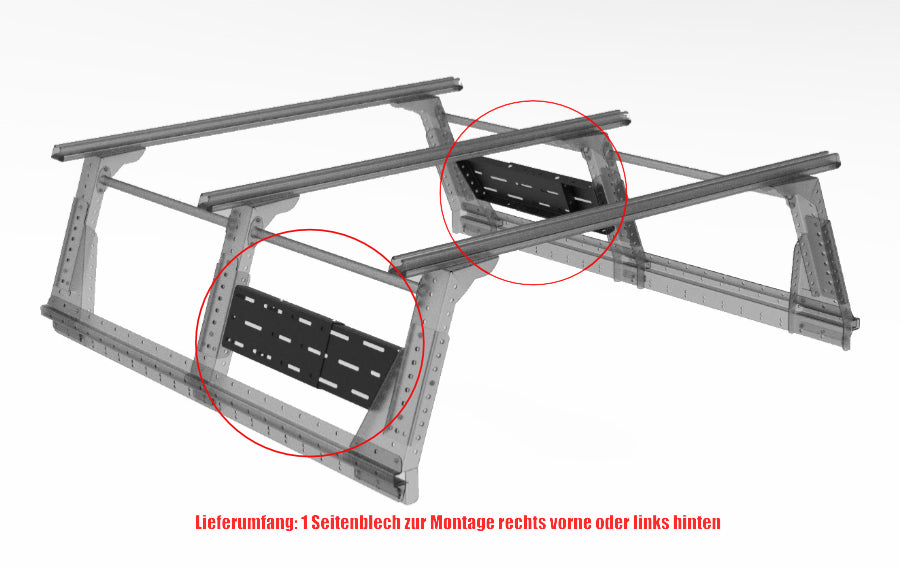 Option Fixations Latérales pour Multi-Rack Extensible Extra Cab 55-01-0080 Rhino Rack