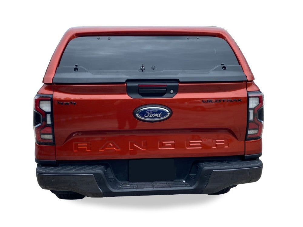Hardtop Aeroklas avec fenêtres coulissantes pour Ford Ranger Raptor 2023+ Next Gen, en métal robuste et design pratique.