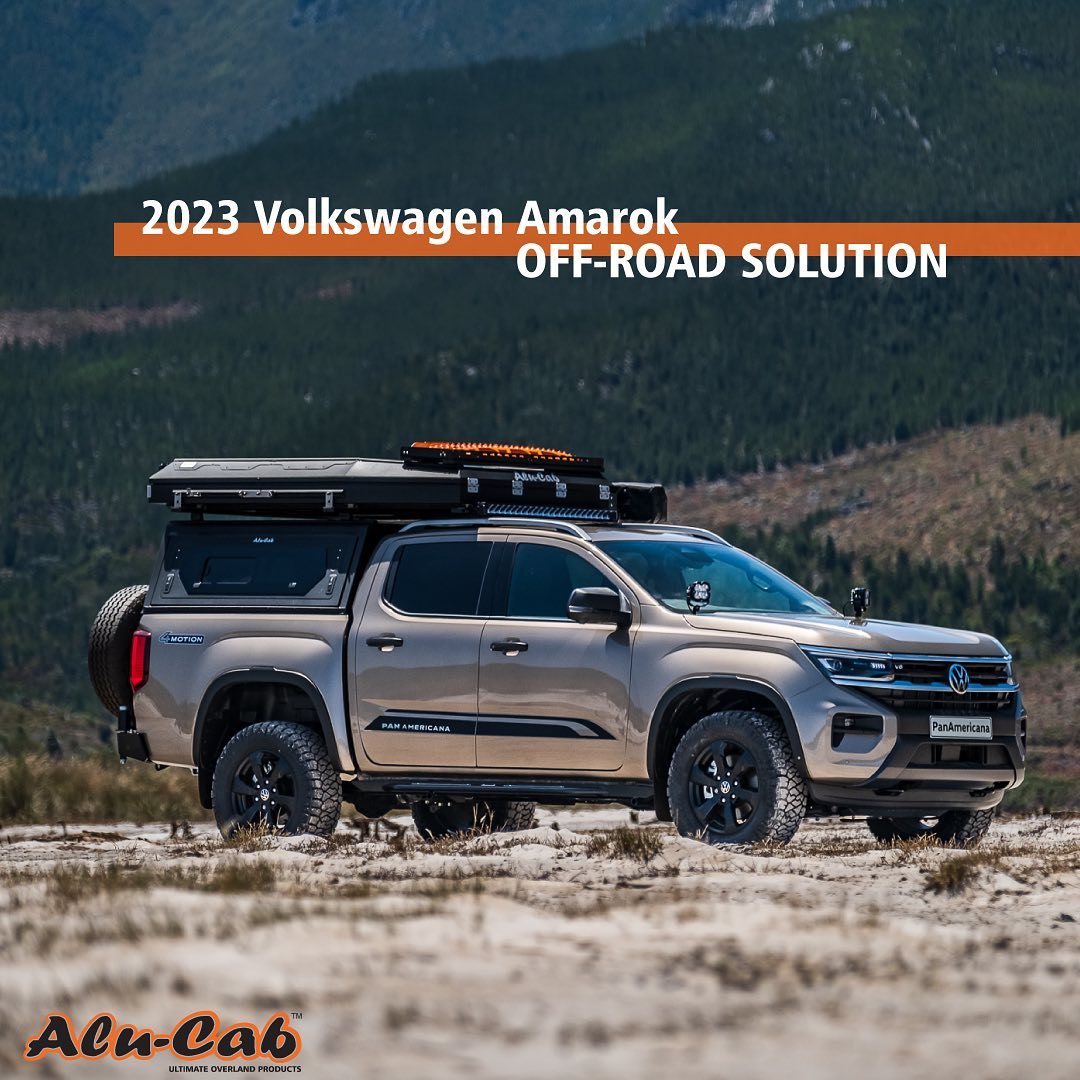 Hardtop Alu-Cab Contour pour Volkswagen Amarok 2023+ Double Cab, structure en alu robuste et finition élégante.