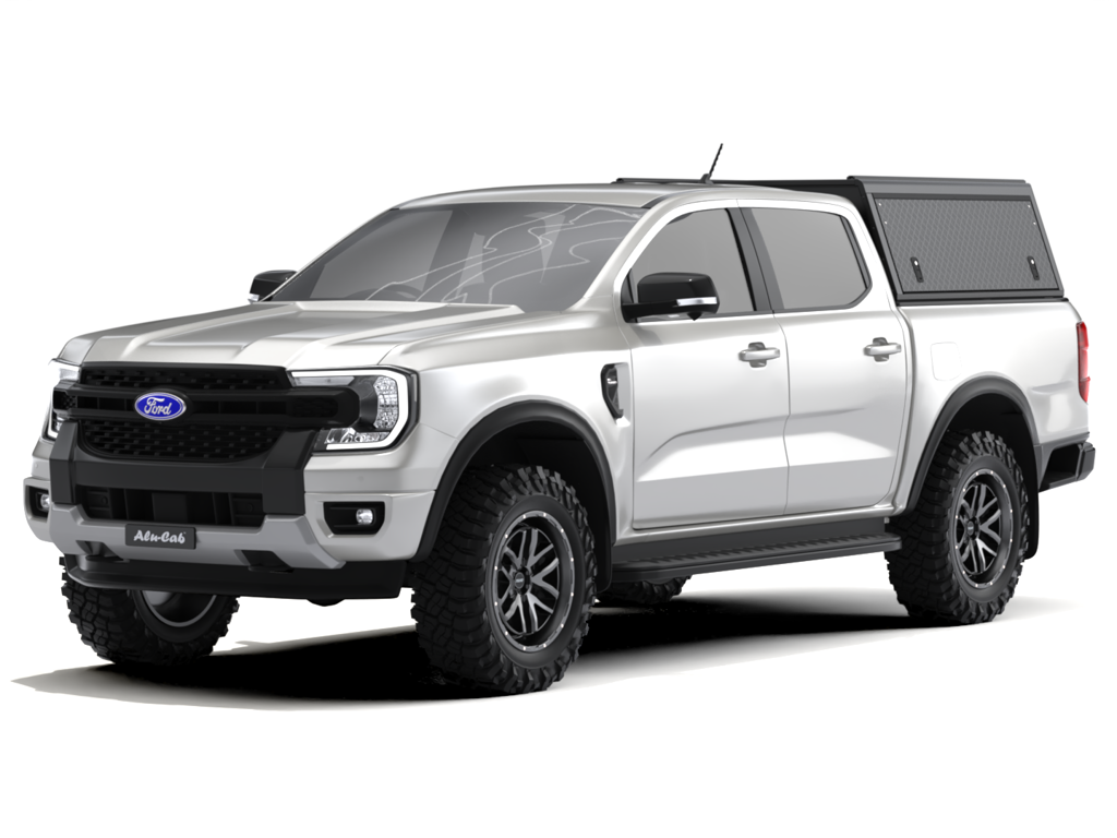 Hardtop Alu-Cab "Guard" pour Ford Ranger/Raptor 2023+ Double-Cab, robuste et en aluminium, installation sécurisée pour véhicule utilitaire