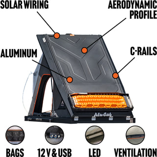 Tente de Toit Expedition Gen 3-R Noire | ALU-CAB Alu-Cab AC-RT-3R-B Xperts4x4