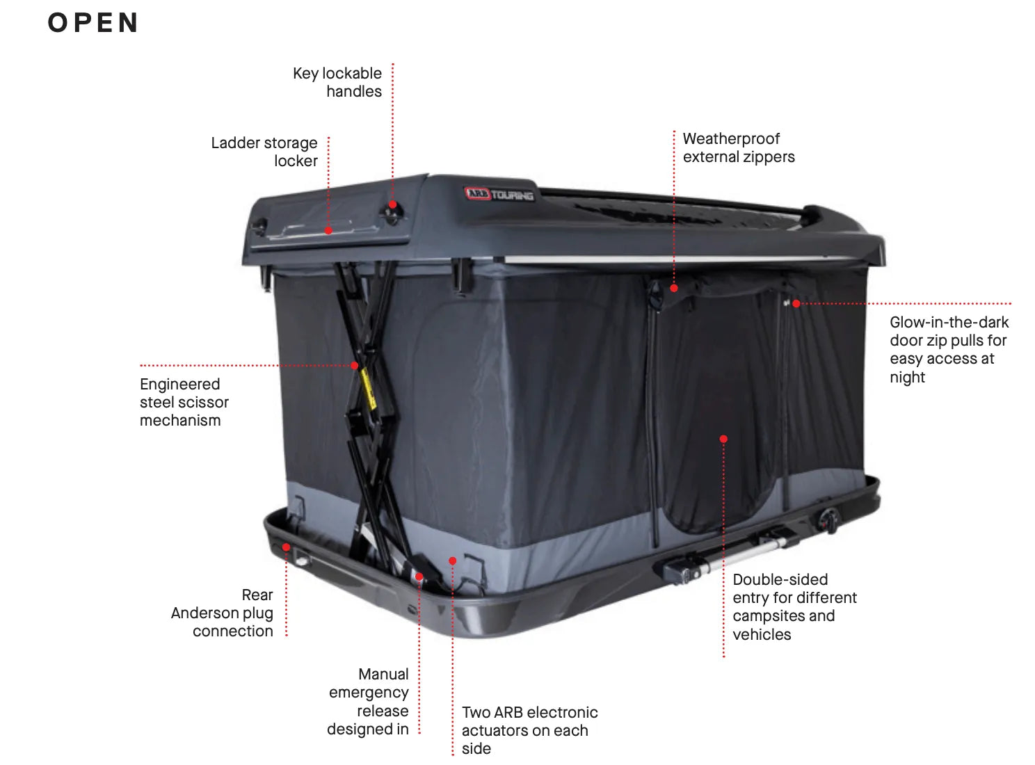 Tente de toit Altitude Electrique | ARB sur Xperts4x4 Accessoires 4x4 Off-Road