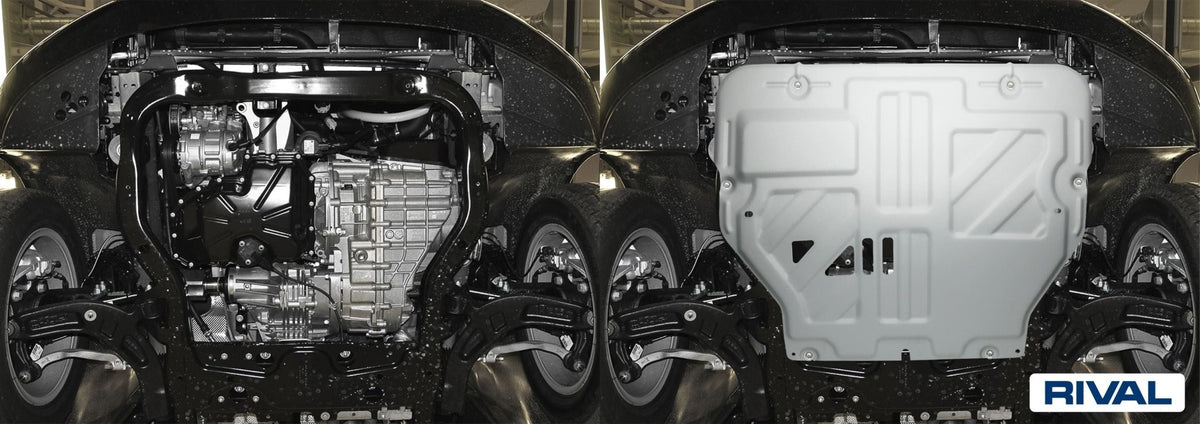 Blindage moteur et boîte de vitesses Volkswagen T6 en aluminium 4 mm – RIVAL 4X4 - VW Transporter T6