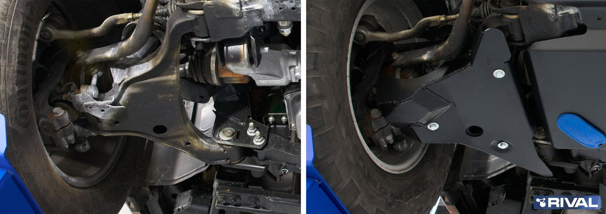 Blindage triangles avant Nissan Navara 2015–2021 en acier 3 mm – RIVAL 4X4 - Nissan Navara D23