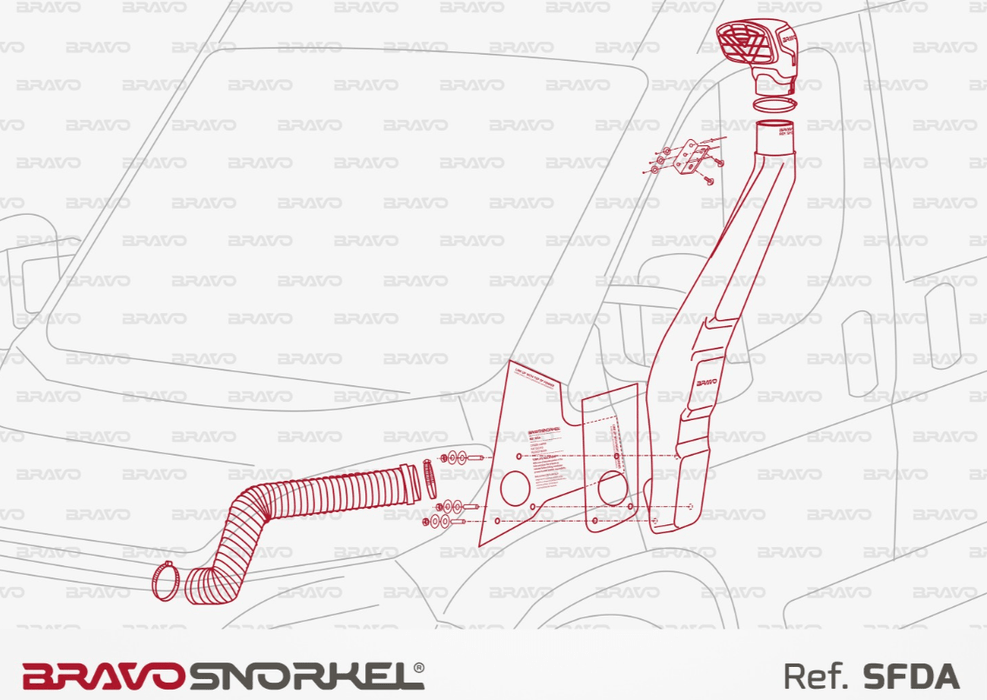 Snorkel Bravo 4x4 - Fiat Ducato 2006+ - Bravo Snorkel - Xperts 4x4