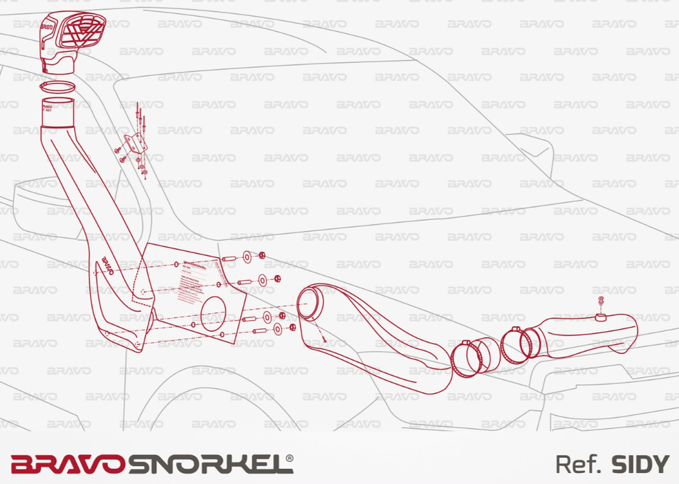 Snorkel Bravo 4x4 - Isuzu D-Max 2012+ - Bravo Snorkel - Xperts 4x4