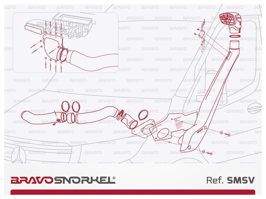 Snorkel Bravo 4x4 - Mercedes Sprinter 2018+ - Bravo Snorkel - Xperts 4x4