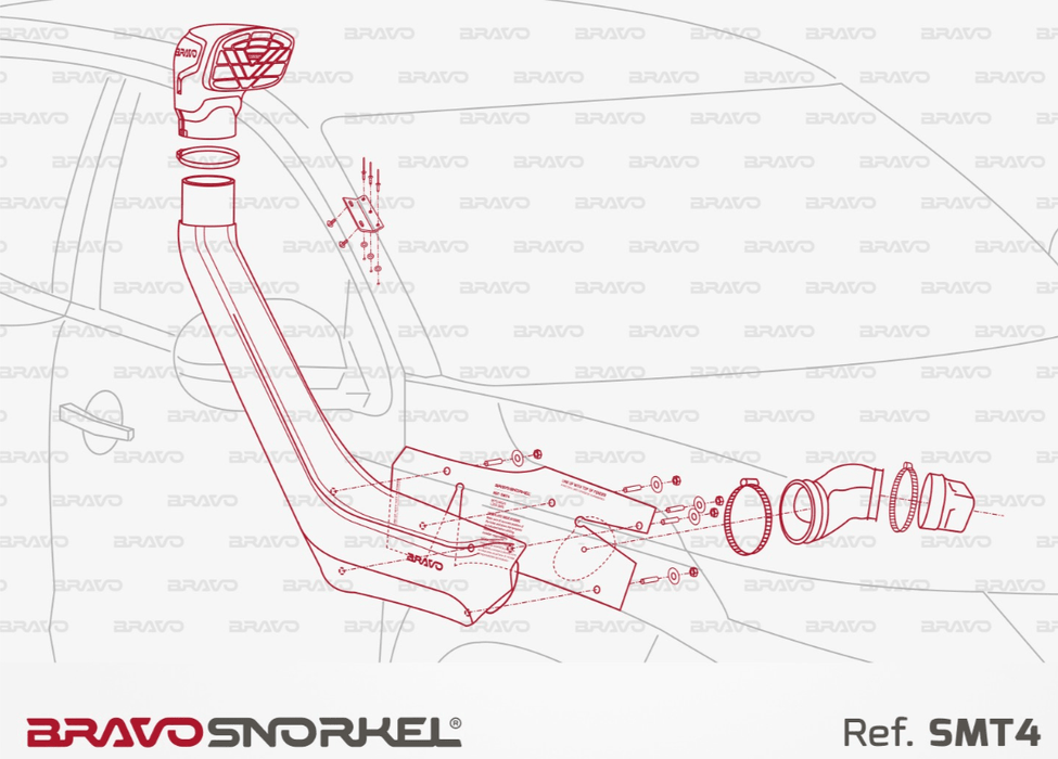 Snorkel Bravo 4x4 - Mitsubishi Triton L200 2019+ - Bravo Snorkel - Xperts 4x4