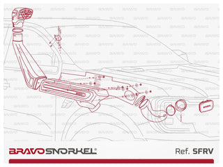 Snorkel Ford Ranger Raptor 2023 à Présent 3.0L PETROL - BRAVO SNORKEL Bravo Snorkel SFRV Xperts4x4