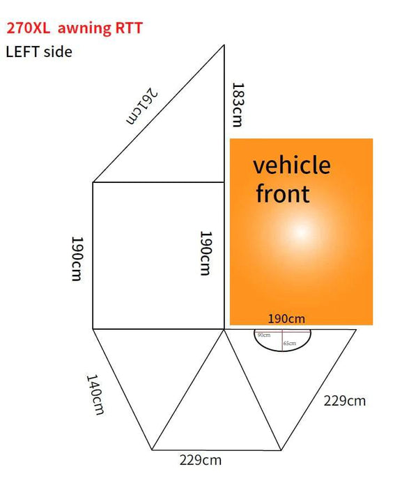 Auvent 4x4 Circulaire Campboss 270° XL - Auto-Portant - Campboss 4x4 - Xperts 4x4