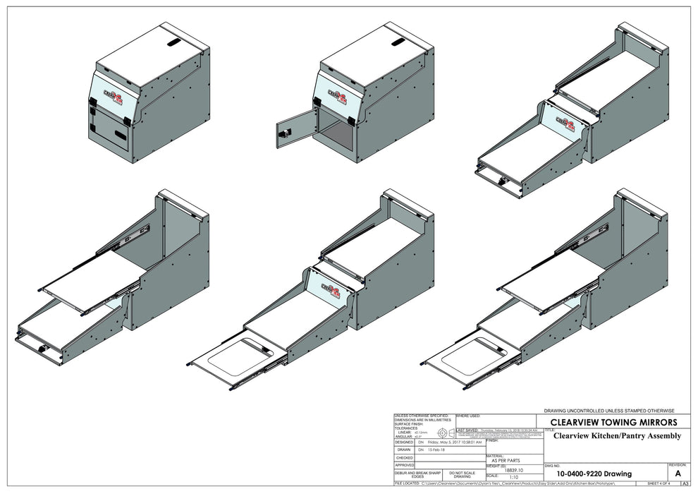 Bloc Cuisine Modulaire Depliable ClearView | 4x4 & Pickup CV-KIT-01 ClearView