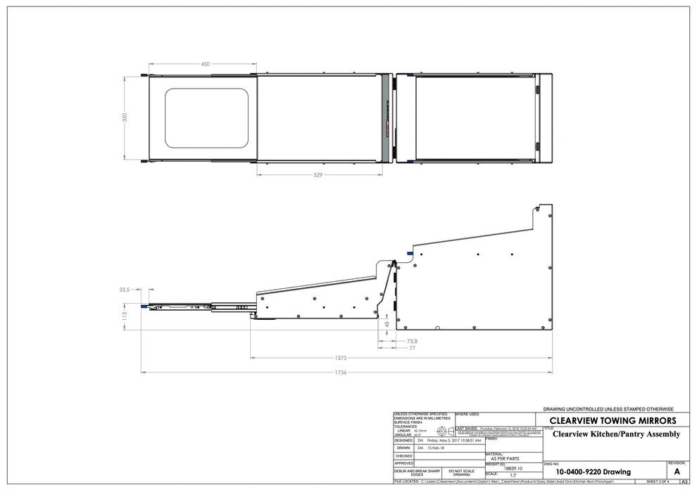 Bloc Cuisine Modulaire Depliable ClearView | 4x4 & Pickup CV-KIT-01 ClearView