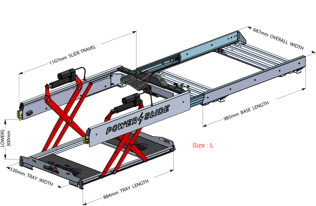 Plateau Coulissant/Basculant (Drop-slide) Electrique - ClearView | N°1 Mondial CV-PS-L ClearView