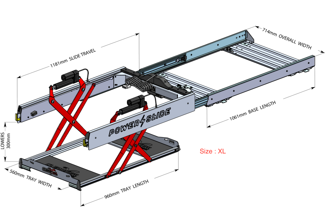 Plateau Coulissant/Basculant (Drop-slide) Electrique - ClearView | N°1 Mondial CV-PS-XL ClearView