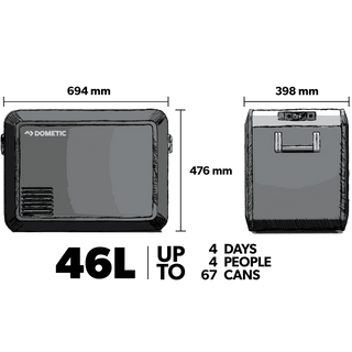 Glacière Portable Dometic CFX3 45 - 46L - Compresseur Haute Performance - Xperts 4x4