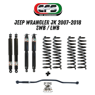 Kit de Suspension Jeep Wrangler JK | EFS ELITE | +40mm/+75mm EFS JK 3 portes = Diesel (SWB) / +40mm / Avant = 0-40kg | Arrière = 0-100kg 010.JJK07CD-K40 + 010.10-1055 Xperts4x4