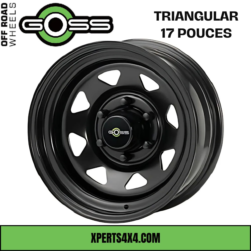 Jante Acier GOSS TRIANGULAR - 17 pouces - Black sur Xperts4x4 Accessoires 4x4 Off-Road