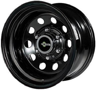 Jante en acier GOSS pour Land Rover Defender 90/110/130, vue de face avec détails du design robuste.