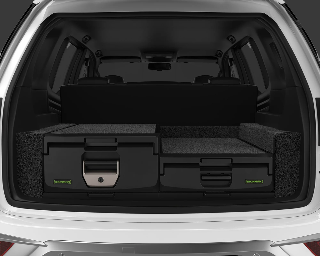 Kit de 2 tiroirs standard et mi-hauteur IRONMAN 4x4 pour rangement robuste en véhicule tout-terrain.