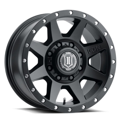 Jante 4x4 ICON Alloys Rebound HD – Noir satiné – 8,5x17 – 8x165,1 – ET13 – CB121 - BYD Shark 2024+