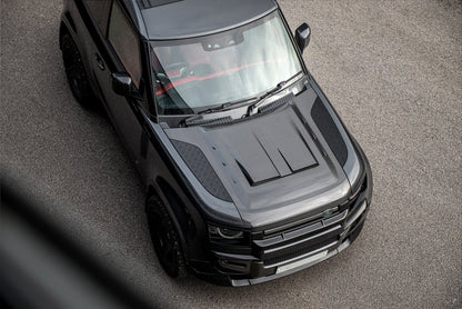 Capot Carbone Ventrilé KAHN Luxe - Defender 90/110/130 (2020+) sur Xperts4x4 Accessoires 4x4 Off-Road