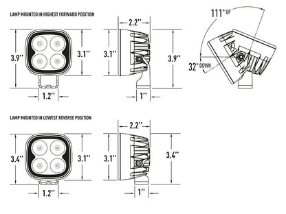 LAZER LAMPS Utility-25 Chase — Phare de Travail LED sur Xperts4x4 Accessoires 4x4 Off-Road