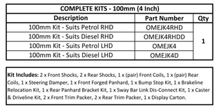 Kit de Suspension OME | Jeep Wrangler JK | +100mm Rehausse OME Xperts4x4