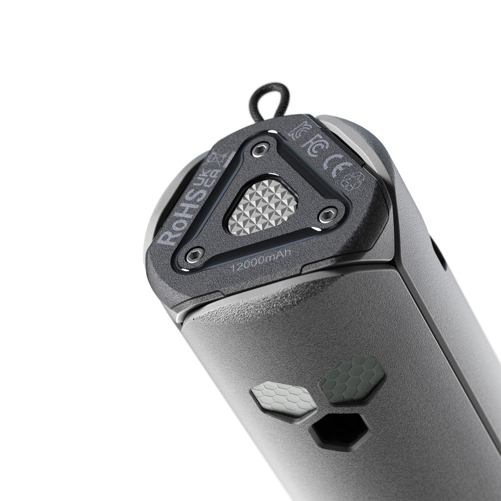 Lampe télescopique LED extérieure OuTask jaune désert, éclairage puissant à 720° pour l'extérieur.