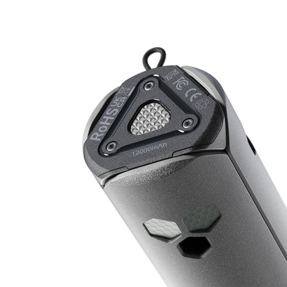 Lampe télescopique LED extérieure OuTask jaune désert, éclairage puissant à 720° pour l'extérieur.