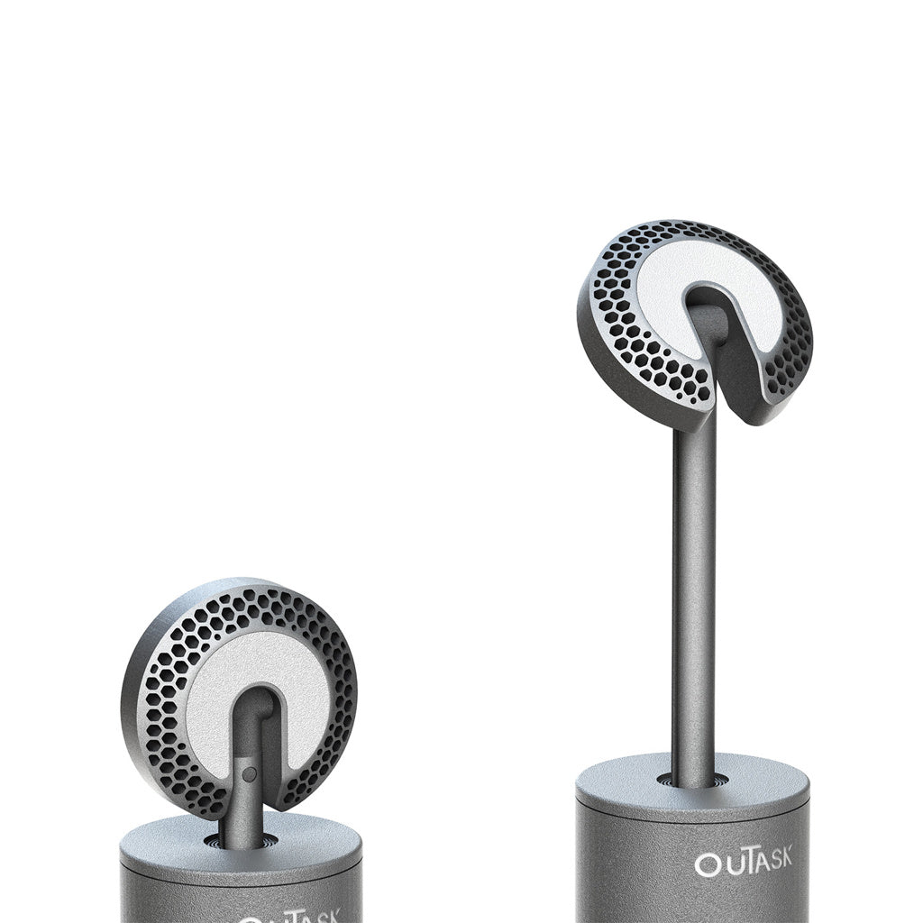 Lampe télescopique LED extérieure OuTask vert armée avec rotation à 720°, éclairage puissant pour l'extérieur