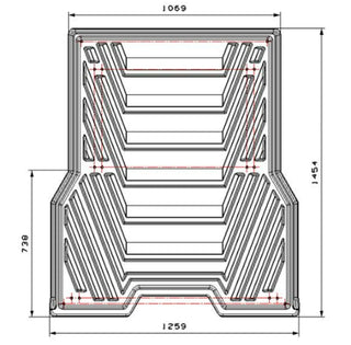 Plateau Coulissant Robuste pour Pick-up Double Cab | Systeme Universel 180.SLTR-DC Xperts 4x4