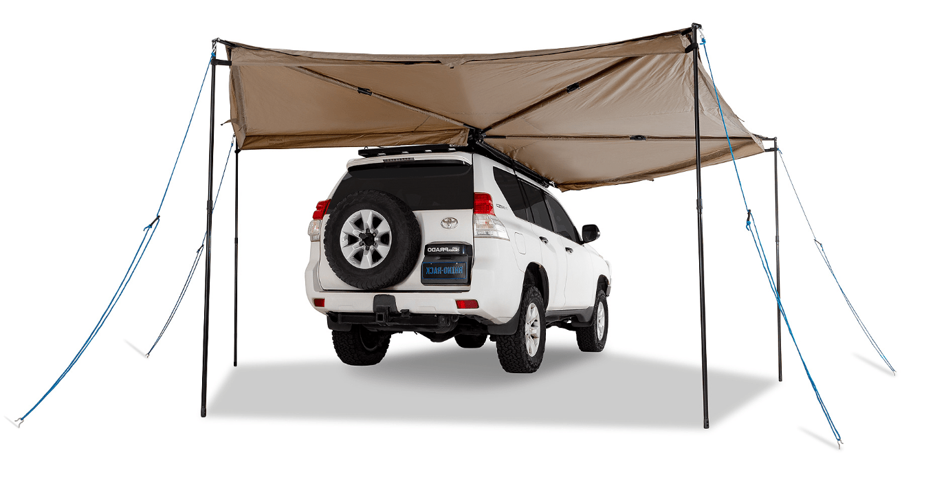 Auvent circulaire 270° RHINORACK Batwing 2.5m (Côté Droite) - avec fixations STOW IT - Rhino Rack - Xperts 4x4