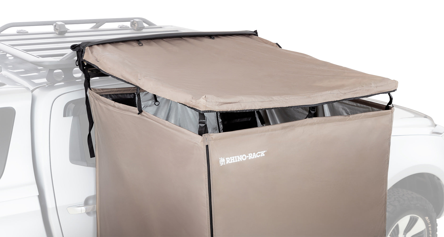 Cabine de douche extérieure Rhino-Rack - Intimité et robustesse sur Xperts4x4 Accessoires 4x4 Off-Road