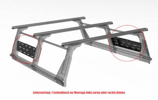 Option Fixations Latérales pour Multi-Rack Extensible Extra Cab Rhinorack Avant Gauche + Arrière Droite 55-01-0070 Xperts4x4