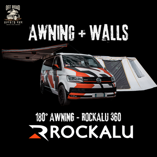 Auvent 180° + Parois - ROCKALU 360 | Auto-Portant ROCK360+ROCK005 Rockalu