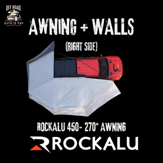 Auvent + Parois - ROCKALU 450 | Auto-Portant Rockalu Droite / Avec Parois ROCK450R+ROCK003R Xperts4x4