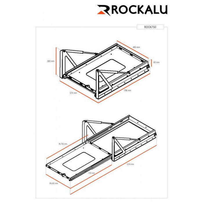 Plateau Coulissant/Basculant ROCKALU pour Refrigerateur (750x430mm) - Rockalu - Xperts 4x4