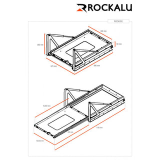 Plateau Coulissant/Basculant ROCKALU pour Refrigerateur (850x530mm) Rockalu ROCK850 Xperts4x4