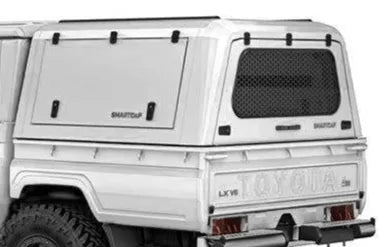 Hardtop RSI SMARTCAP pour Toyota Land Cruiser 78/79 Double Cab, finition robuste pour usage commercial.