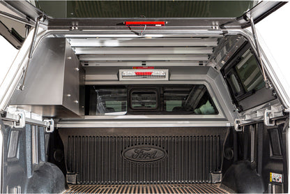 Kit de rangement Full-Bin RSI SMARTCAP pour Jeep Gladiator JT, accessoire robuste en plastique noir avec compartiments.