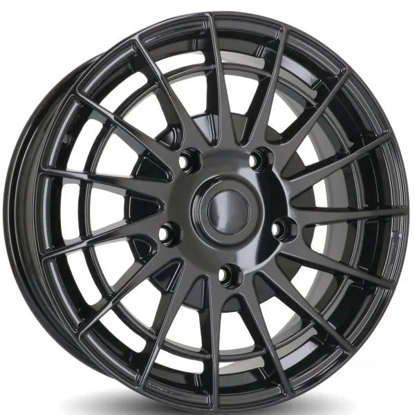 Jante en aluminium RUUUD Ridgeback 7,5x18 en noir brillant, 5x160, ET50, CTR65.1, pour véhicule tout-terrain.