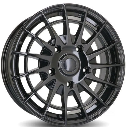 Jante en aluminium RUUUD Ridgeback 7,5x18 en noir brillant, 5x160, ET50, CTR65.1, pour véhicule tout-terrain.